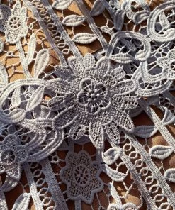 Self-portrait Blue Guipure Lace Mini Dress READY TO WEAR