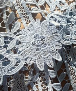 Self-portrait Blue Tiered Guipure Lace Midi Dress READY TO WEAR