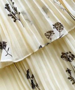 Self-portrait Yellow Floral Silhouette Chiffon Crossover Midi Dress