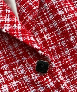 Self-portrait Red Boucle Blazer READY TO WEAR