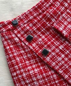 Self-portrait Red Boucle Skort READY TO WEAR