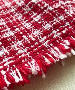 Self-portrait Red Boucle Crop Top READY TO WEAR