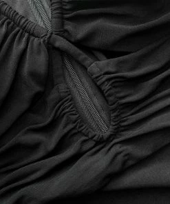 Self-portrait Black Jersey Cut Out Midi Dress