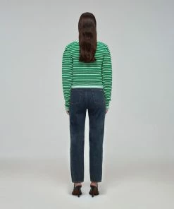 Self-portrait Green Rope Knit Cardigan