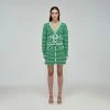 Self-portrait Green Rope Knit Skirt READY TO WEAR