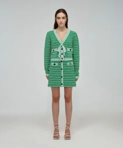 Self-portrait Green Rope Knit Skirt READY TO WEAR