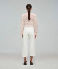 Self-portrait Pastel Multi Stripe Knit Cardigan READY TO WEAR