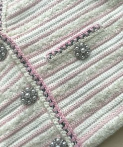 Self-portrait Pastel Multi Stripe Knit Cardigan READY TO WEAR