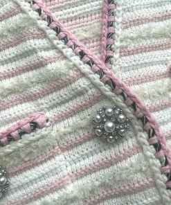 Self-portrait Pastel Multi Stripe Knit Oversized Cardigan READY TO WEAR