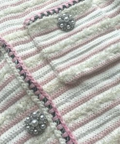 Self-portrait Pastel Multi Stripe Knit Oversized Cardigan READY TO WEAR