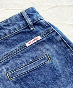 Self-portrait Blue Denim Shorts