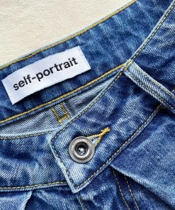 Self-portrait Blue Denim Shorts
