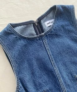 Self-portrait Blue Denim Cut Out Mini Dress READY TO WEAR