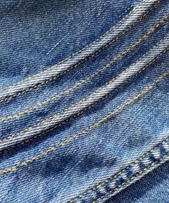 Self-portrait Blue Denim Asymmetric Frill Top