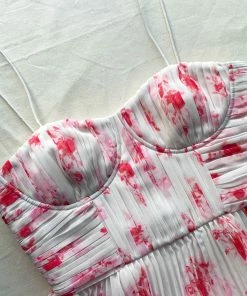 Self-portrait Floral Print Chiffon Tiered Midi Dress