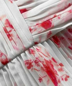 Self-portrait Floral Print Chiffon Tiered Midi Dress