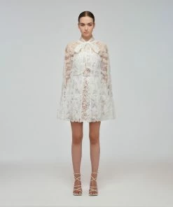 Self-portrait Brocade Ribbon Lace Cape