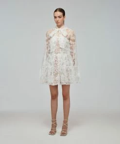 Self-portrait Brocade Ribbon Lace Cape