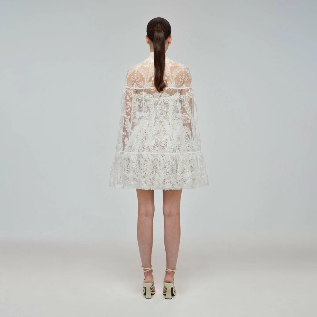 Self-portrait Brocade Ribbon Lace Cape
