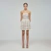 Self-portrait White Floral Guipure Strapless Mini Dress READY TO WEAR