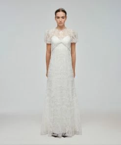 Self-portrait READY TO WEAR Brocade Ribbon Lace Maxi Dress