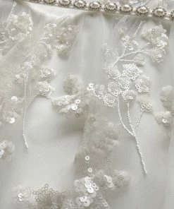 Self-portrait Ivory Blossom Sequin Two Tier Mini Dress