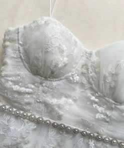 Self-portrait Ivory Blossom Sequin Tiered Midi Dress