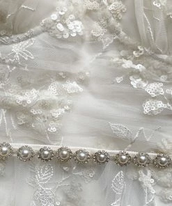 Self-portrait Ivory Blossom Sequin Tiered Midi Dress