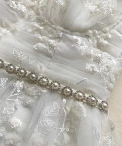 Self-portrait Ivory Blossom Sequin Tiered Midi Dress