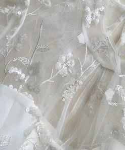 Self-portrait Ivory Blossom Sequin Tiered Maxi Dress READY TO WEAR