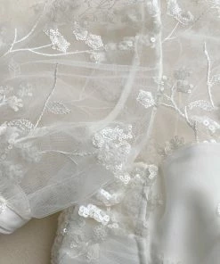 Self-portrait Ivory Blossom Sequin Tiered Maxi Dress READY TO WEAR