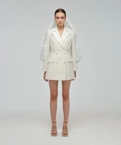 Self-portrait WEDDING Crystal Brocade Ribbon Lace Veil