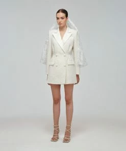 Self-portrait WEDDING Crystal Brocade Ribbon Lace Veil