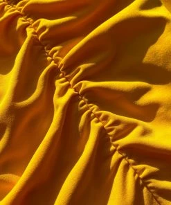 Self-portrait Canary Yellow Jersey Off-Shoulder Mini Dress