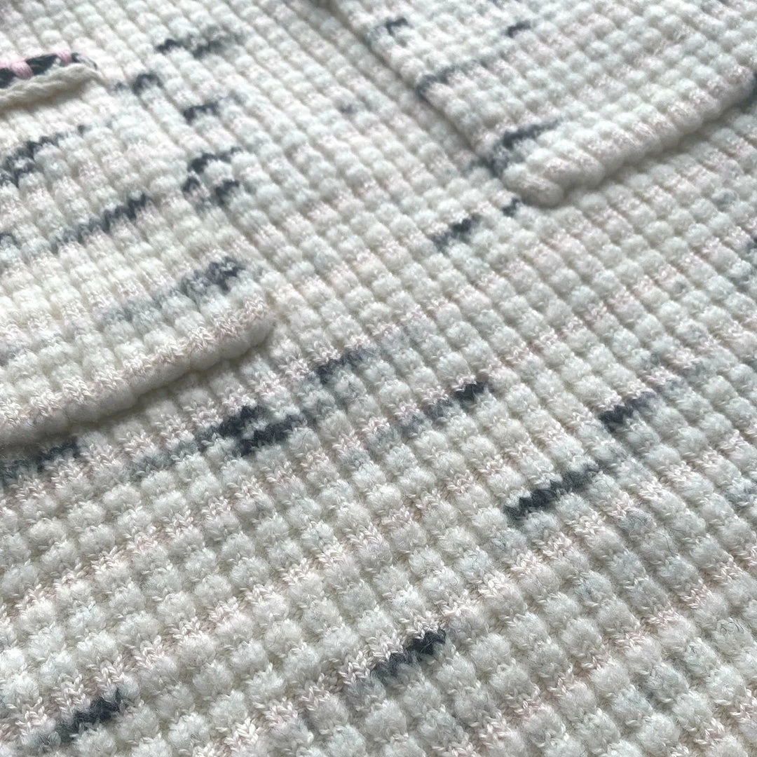 Self-portrait READY TO WEAR Ivory Contrast Yarn Knit Skirt