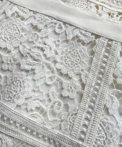 Self-portrait READY TO WEAR Ivory Floral Guipure Midi Dress